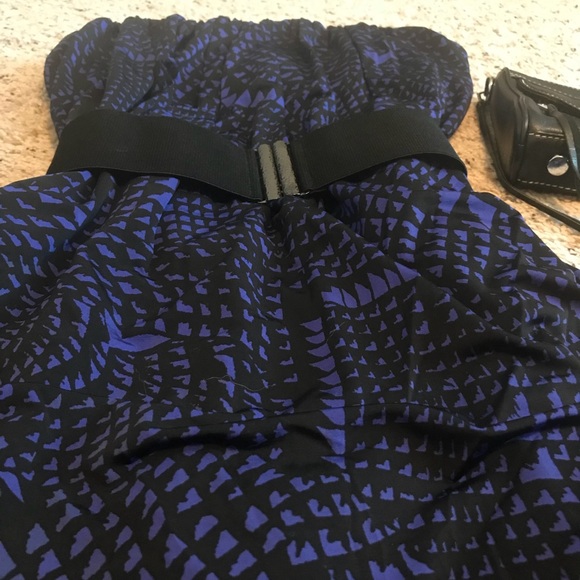 BCBG MaxAzria Purple and Black Strapless Minidress - Picture 2 of 8